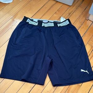 Puma Men's Navy Athletic Shorts